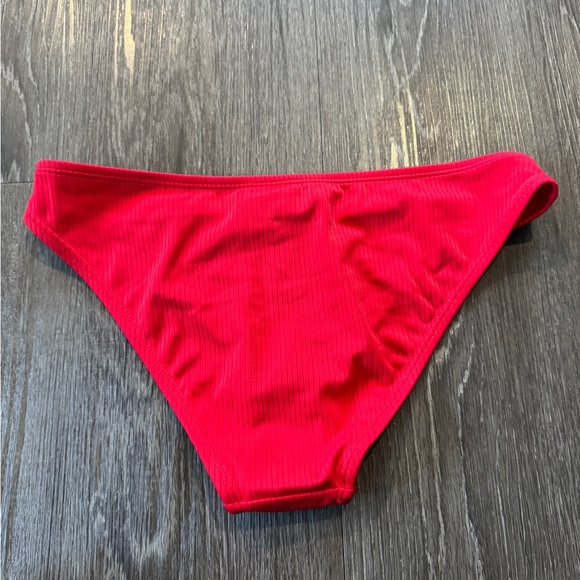 Xhilaration Red Ribbed Bikini Bottom - Low Rise - Picture 2 of 2